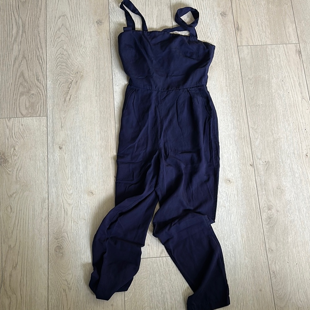 Urban Outfitters Blue Jumpsuit Sleeveless Relaxed Fit